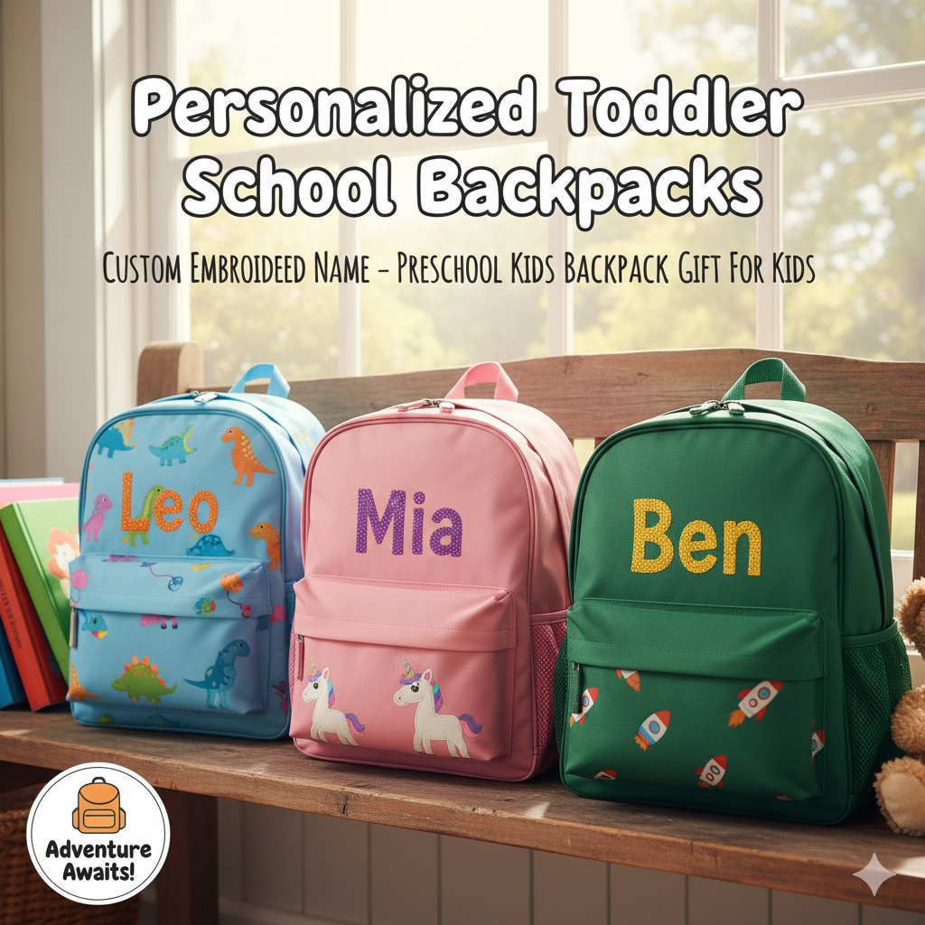 Personalized Toddler School Backpack – The Best Custom Embroidered Name Bag for Preschool Kids in 2025