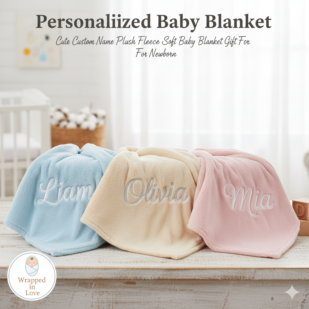 Personalized Baby Blanket – The Cutest Custom Name Plush Fleece Blanket for Newborns in 2025