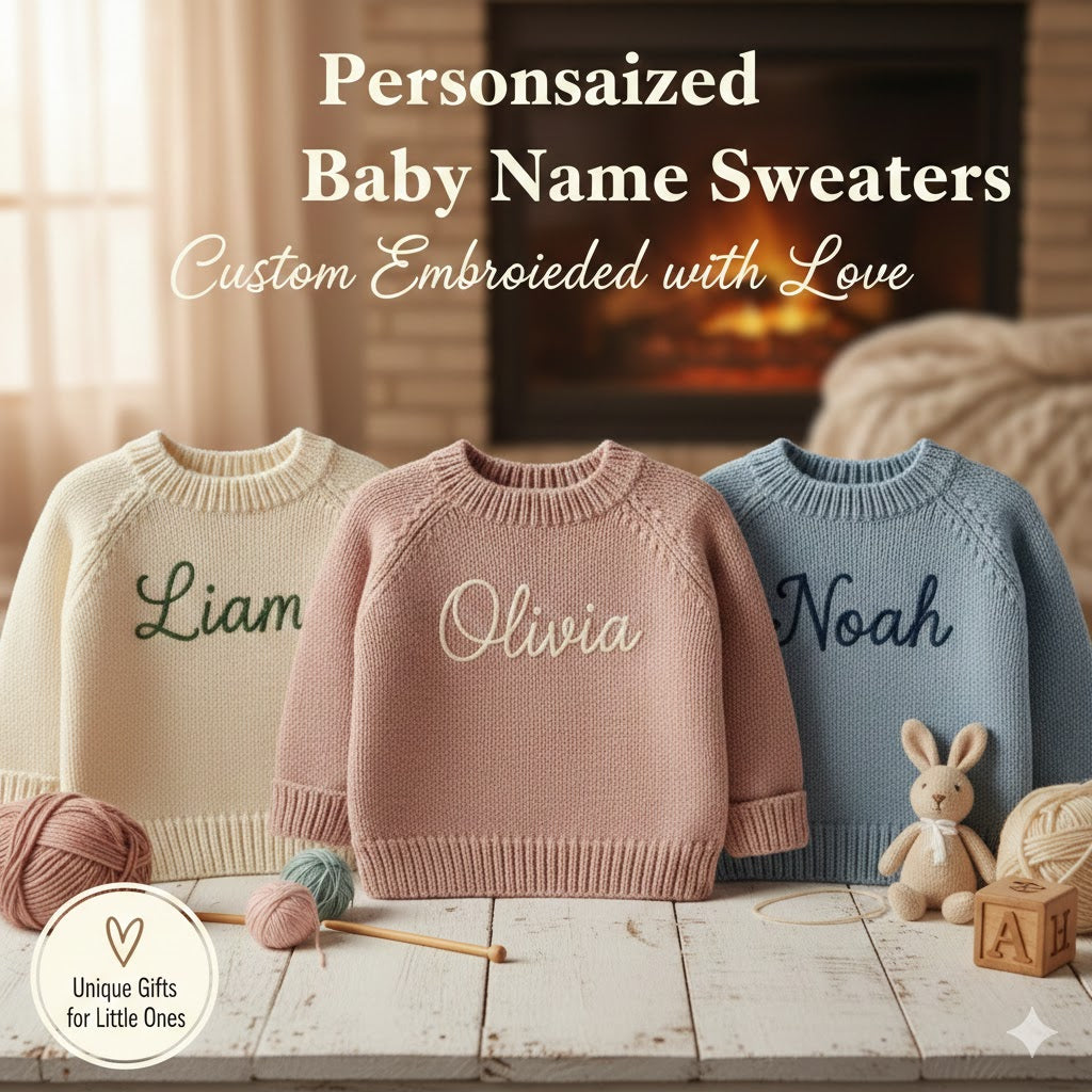 Personalized Baby Name Sweater – The Ultimate Custom Embroidered Gift for Babies in 2025