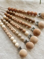 Personalized Pacifier Clip Custom Newborn Soother Holder Boho Binky Clip Soft Dummy Holder Gift For Newborn