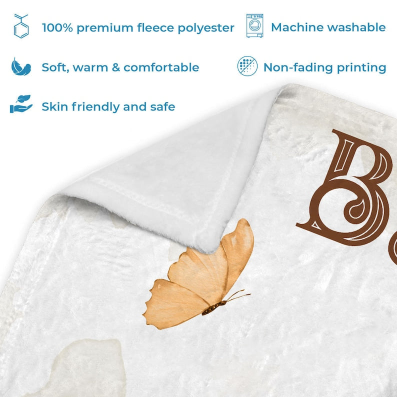 Personalized Lion Baby Blanket Cute Custom Name Soft Baby Blanket Gift For Baby