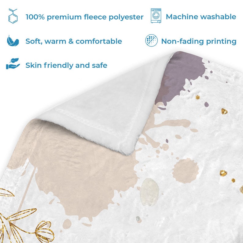 Personalized Duck Baby Name Blanket Custom Name Swaddle Soft Baby Blanket Gift For Newborn