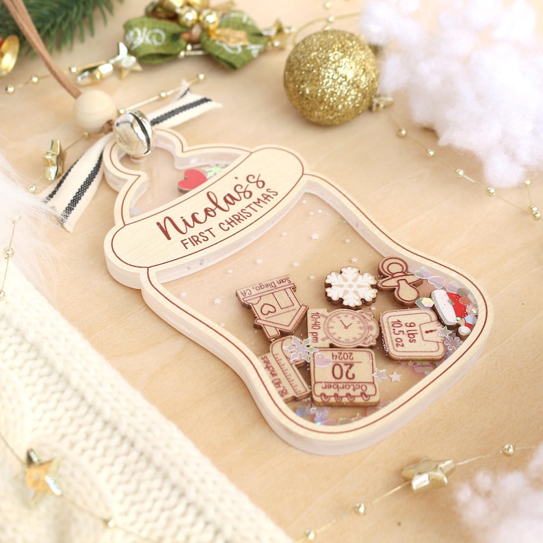 Custom Baby First Christmas Ornament Personalized Name Acrylic Keepsake Gift For Baby