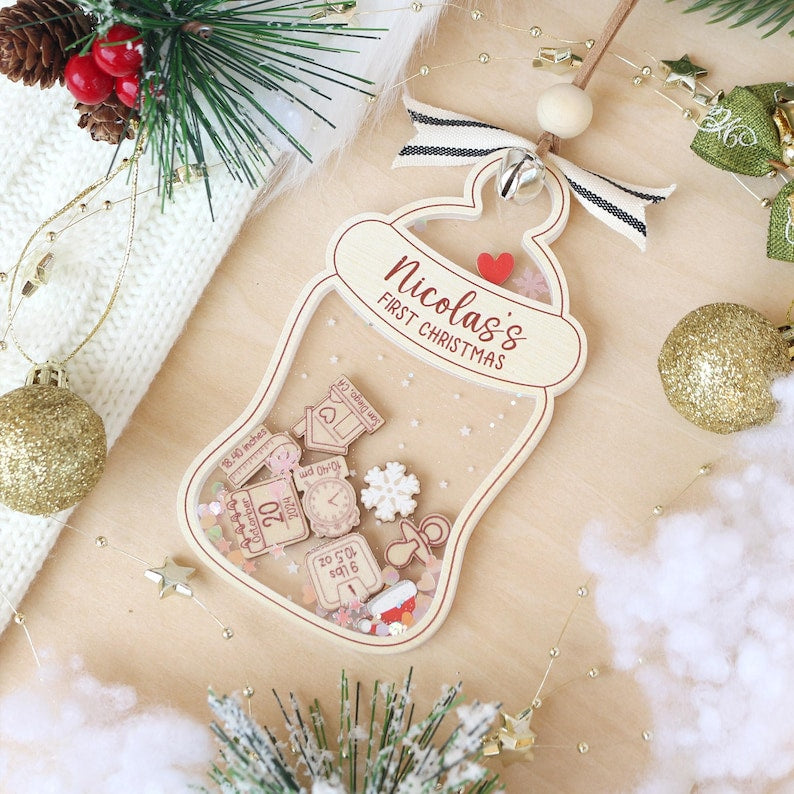 Custom Baby First Christmas Ornament Personalized Name Acrylic Keepsake Gift For Baby