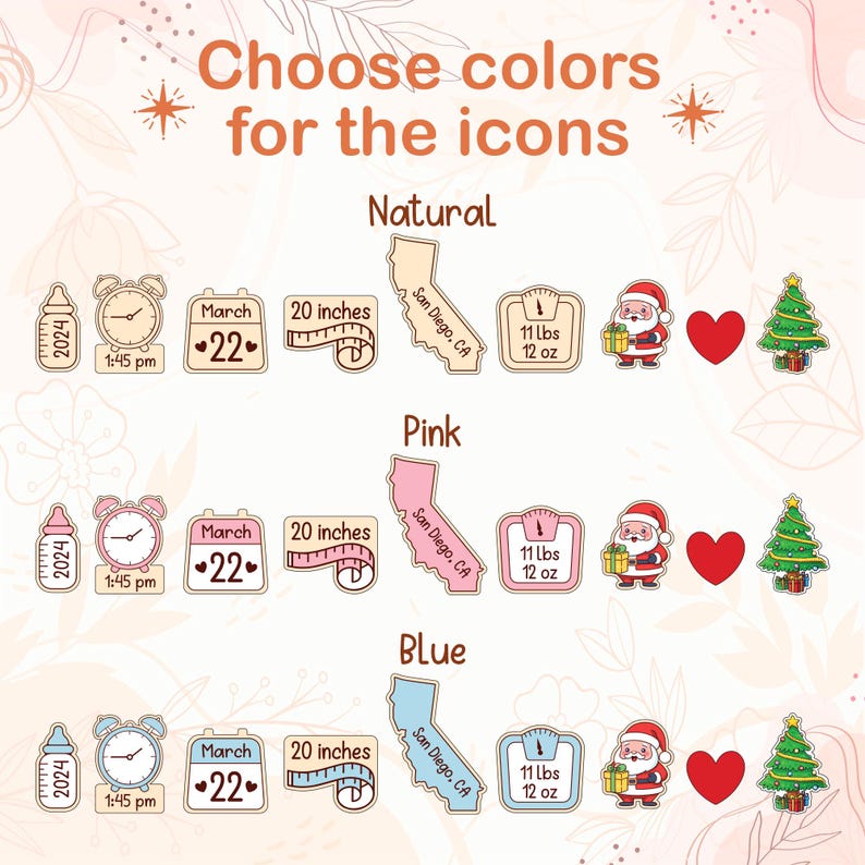 Personalized Baby First Christmas Ornament 2026 Shakeable Acrylic Wood Keepsake Custom Ornament Gift For Baby