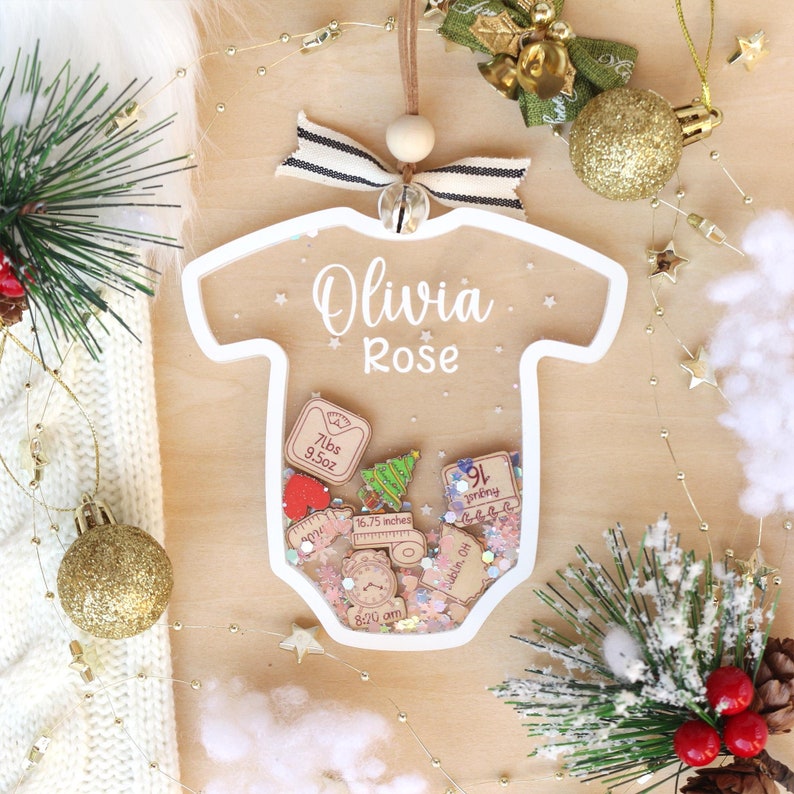 Personalized Baby First Christmas Ornament Custom Name Acrylic Keepsake Gift For Newborn
