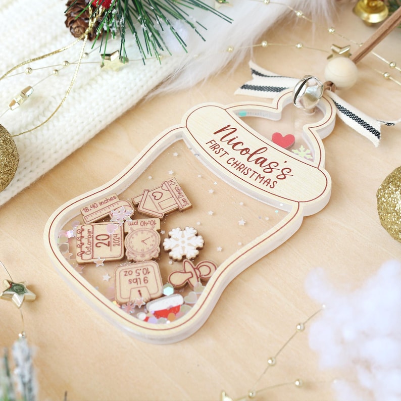 Custom Baby First Christmas Ornament Personalized Name Acrylic Keepsake Gift For Baby