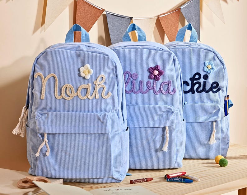 Personalized Toddler School Backpack Custom Embroidered Name Preschool Kids Backpack Gift For Kids