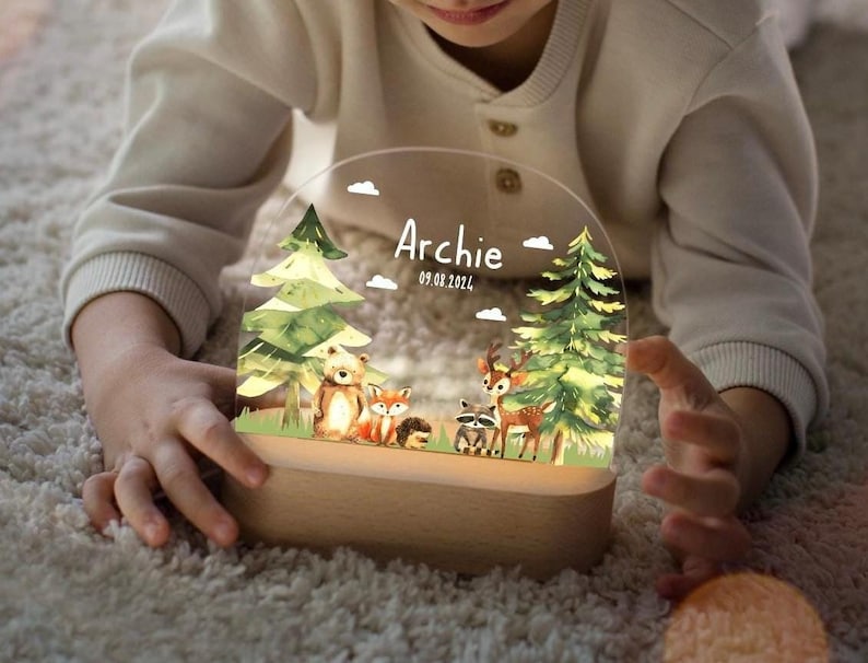 Baby Night Light Animal Design Custom Kids Bedside Lamp Soft Nursery Light Gift For Baby