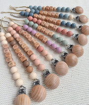 Personalized Pacifier Clip Custom Newborn Soother Holder Binky Clip Soft Dummy Holder With Name Gift For Newborn