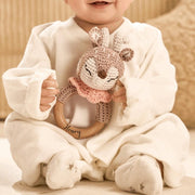 Personalized Crochet Animal Baby Rattle Organic Cotton Handmade Soft Rattle Toy Gift For Newborn