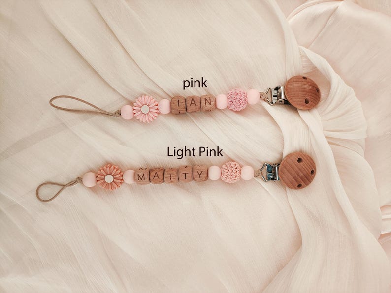 Personalized Pacifier Clip Custom Dummy Clip Soother Holder Binky Clip Soft Pacifier Holder Gift For Newborn
