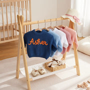 Personalized Baby Name Sweater Custom Embroidered Knit Baby Jumper Soft Crochet Baby Sweater Gift For Baby