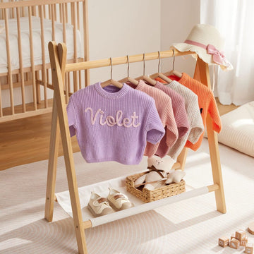 Custom Embroidered Baby Name Sweater: Personalized Knit Crochet Gift, Baby Name Sweater, Knit Sweater,Vintage sweater, Christmas sweater