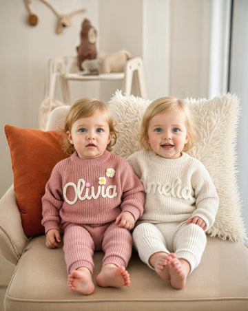 Personalized Baby Name Sweater Custom Embroidered Knit Baby Jumper Soft Baby Sweater Custom Name Sweater Gift For Baby