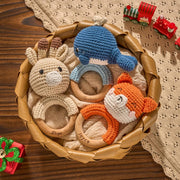 Personalized Handmade Animal Crochet Baby Rattle Custom Soft Cotton Rattle Toy Gift For Newborn