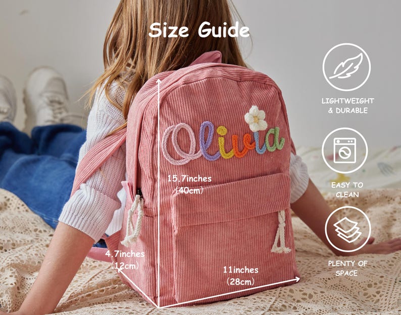 Custom Name Kids Backpack Personalized Embroidered School Bag Preschool Kids Backpack Gift For Kids